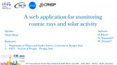A web application for monitoring cosmic rays and solar activity