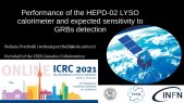 Performance of the HEPD-02 LYSO calorimeter and expected sensitivity to GRBs detection