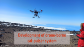 Development of drone-borne aerial calibration pulser system for radio observatories of ultra-high energy air showers