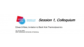 thumbnail of medium Edward Witten: Invitation to Black Hole Thermodynamics, session 1/ colloquium