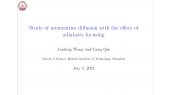 Study of momentum diffusion with the effect of adiabatic focusing