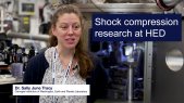 Research at the European XFEL on amorphous solids under shock compression